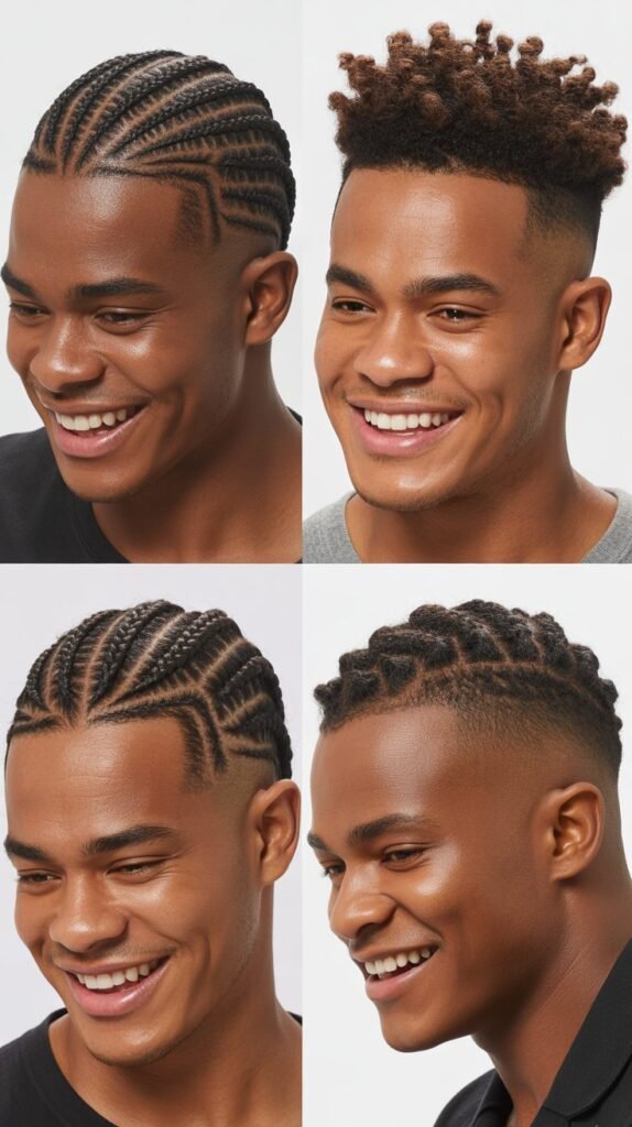 Braided Frohawk With Skin Fade