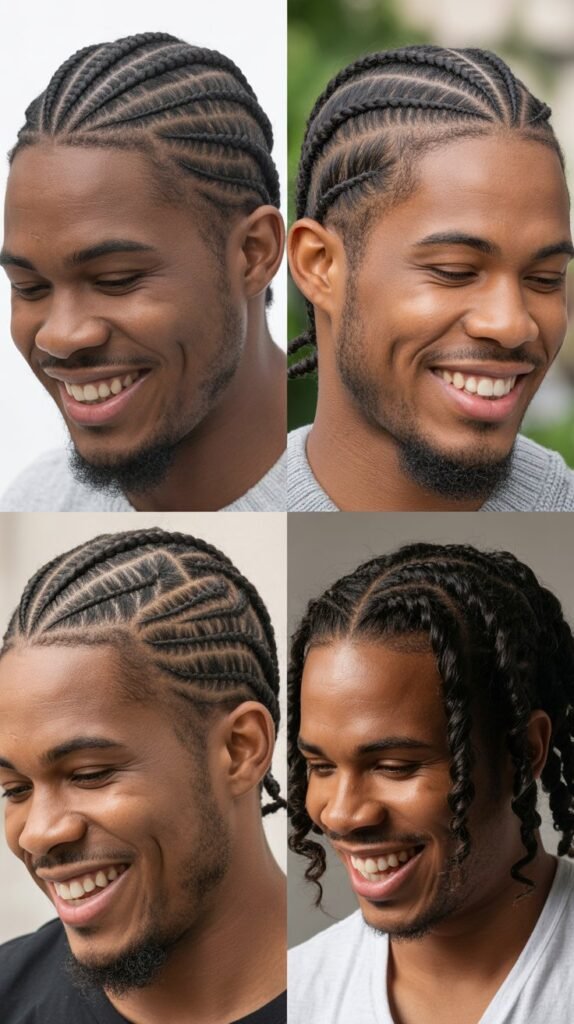 Diagonal Cornrow Patterns