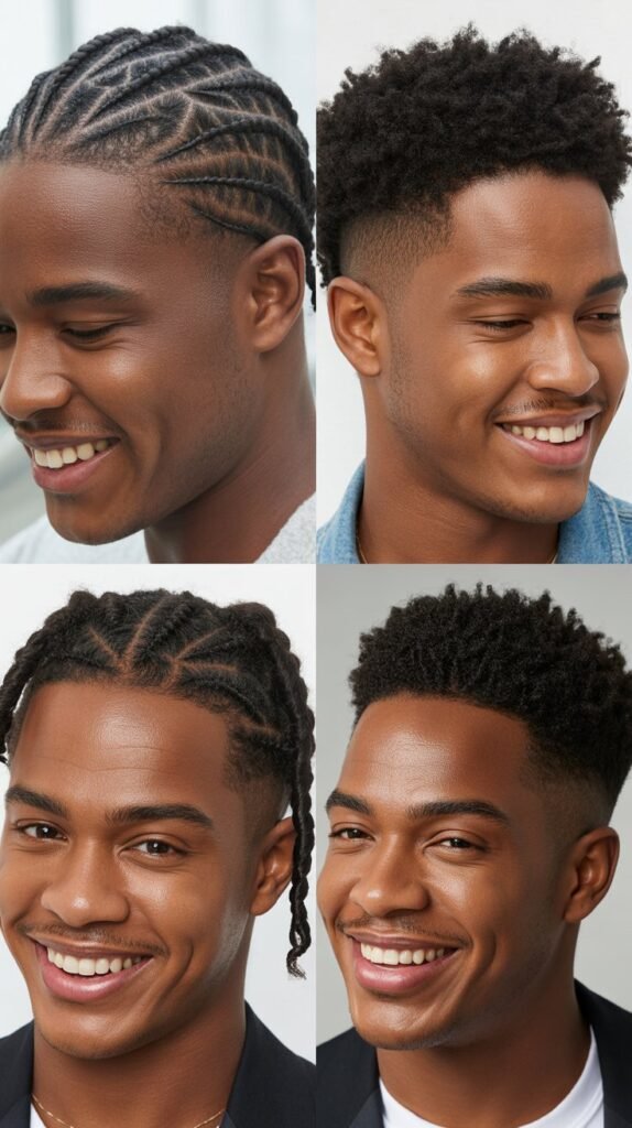 Triangle-Part Cornrows