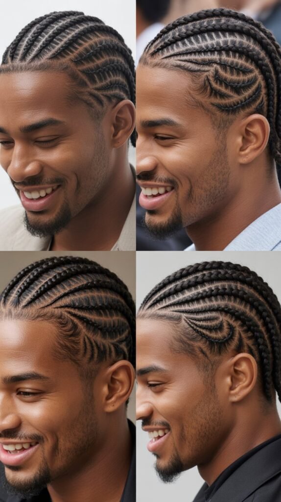 Negative Space Cornrow Design