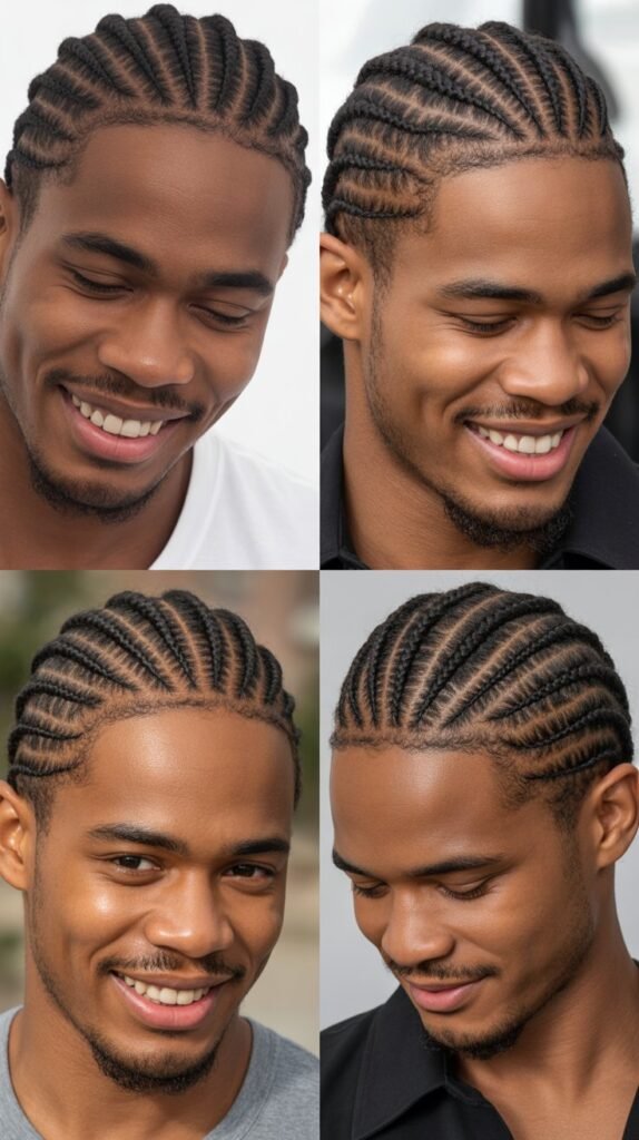 Mixed Thickness Cornrows