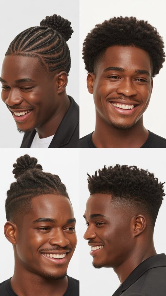 Cornrows with Man Bun
