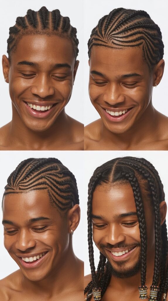 Cornrows with Braided Designs