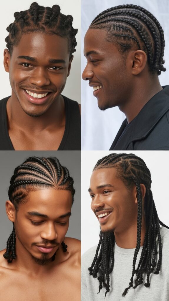 Box Braids to Cornrows Hybrid