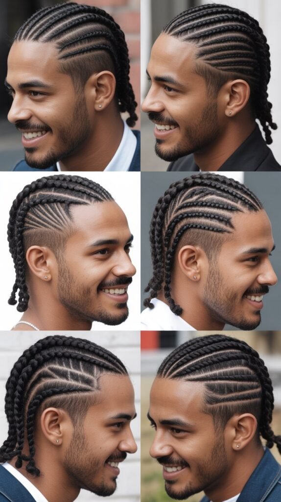 Cornrows with Undercut Design