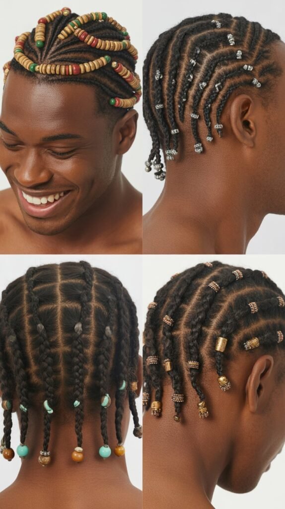 Cornrows with Beads