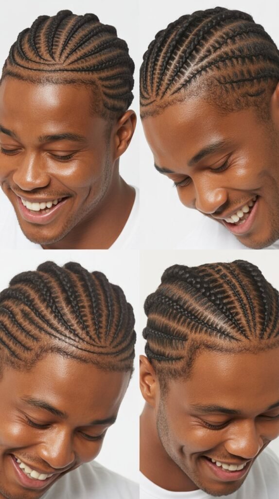 Layered Cornrow Patterns