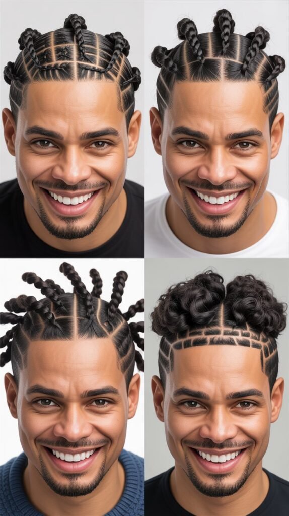 Box Pattern Grid Cornrows