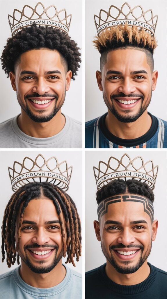 Heart Crown Circular Design