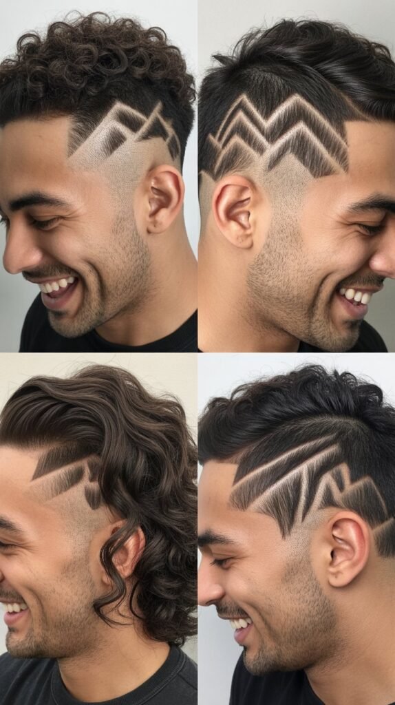 Asymmetric Zigzag with Shaved Design