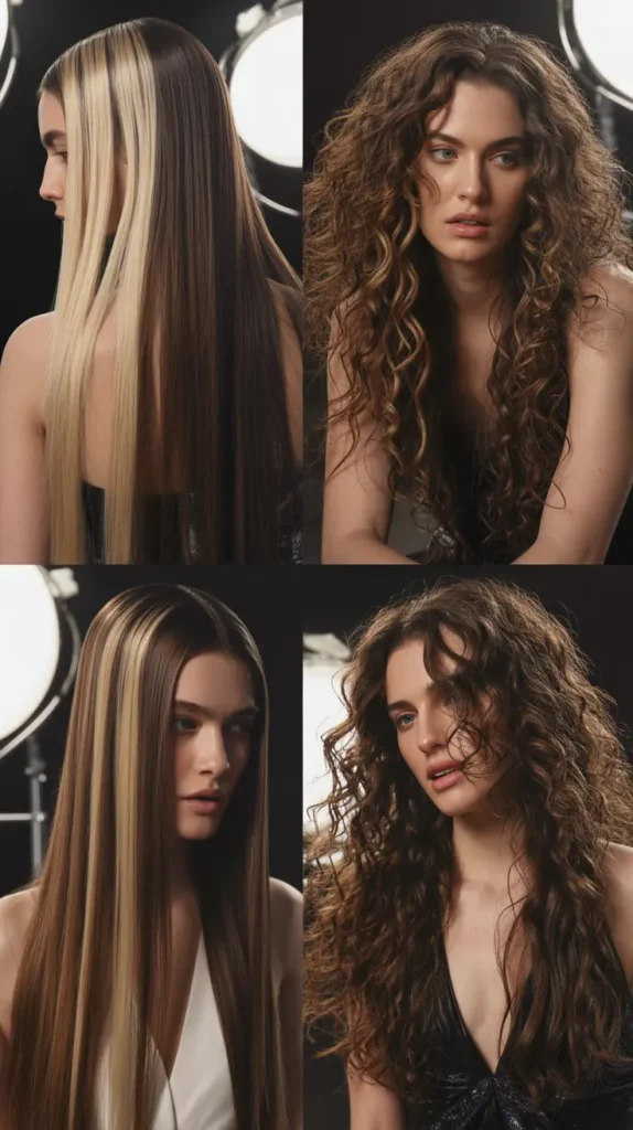 Sleek Roots with Wild Curly Ends