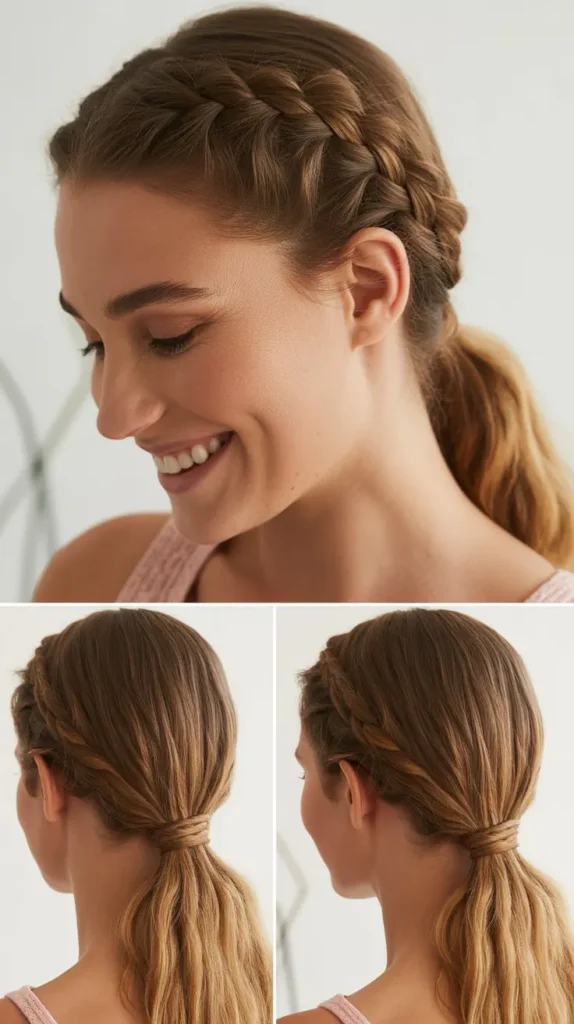 Braided Ponytail with Wrap