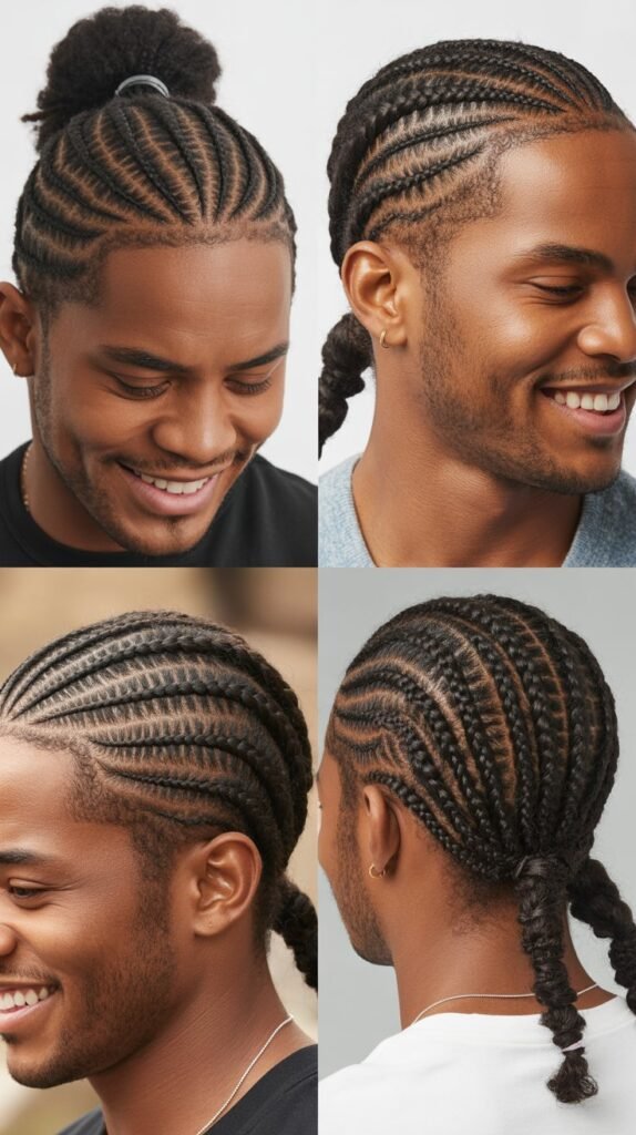 Cornrow Ponytail Combination