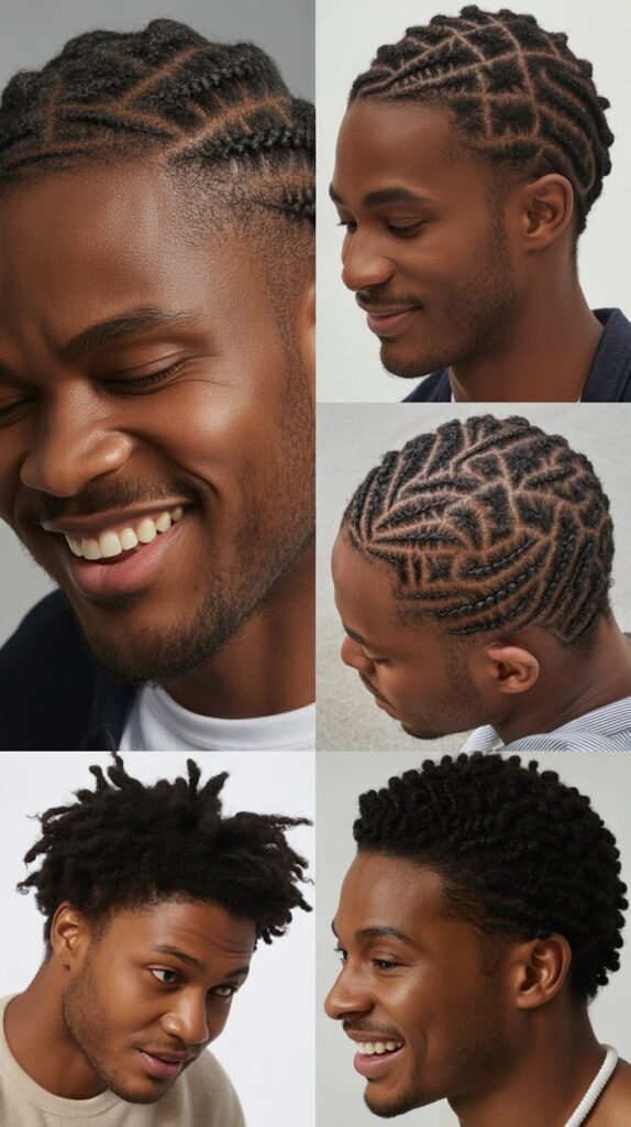 Geometric Box Pattern Cornrows