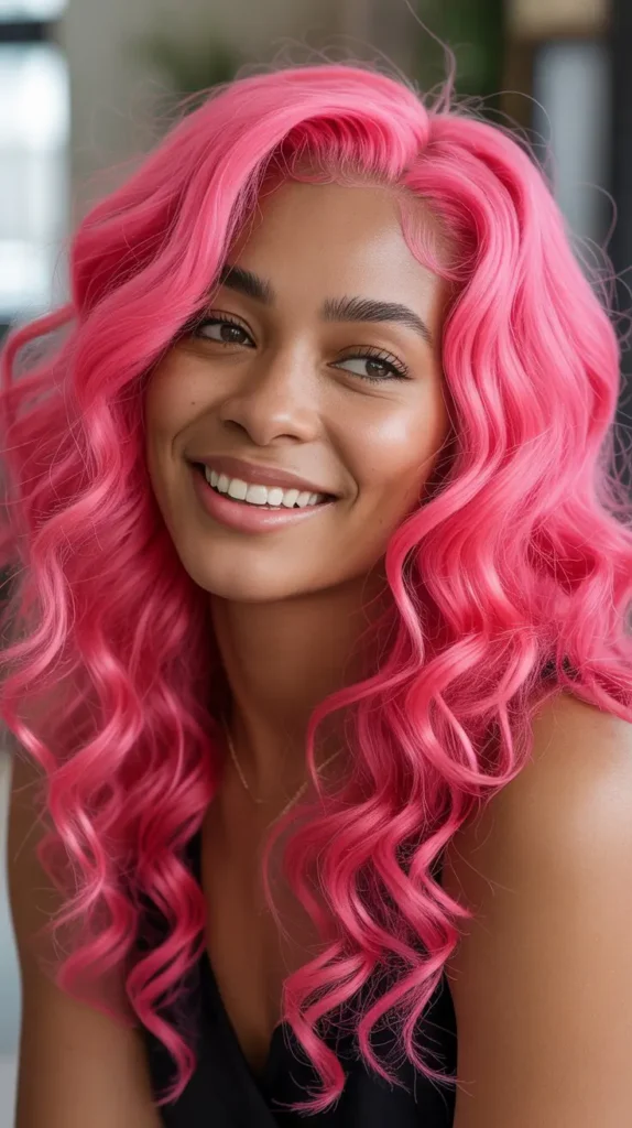 Vibrant Pink Full Lace Wig