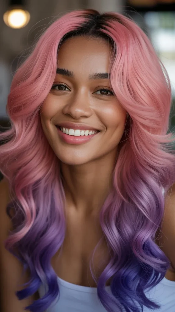 Ombre Pink to Purple Wig