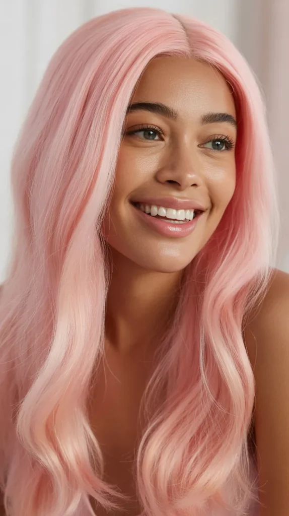 Soft Pink Yaki Straight Wig