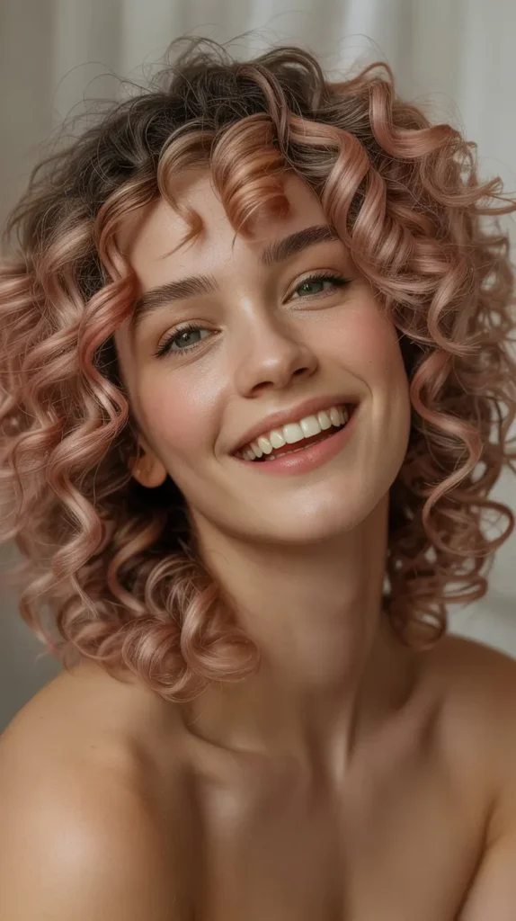 Dusty Rose Kinky Curls