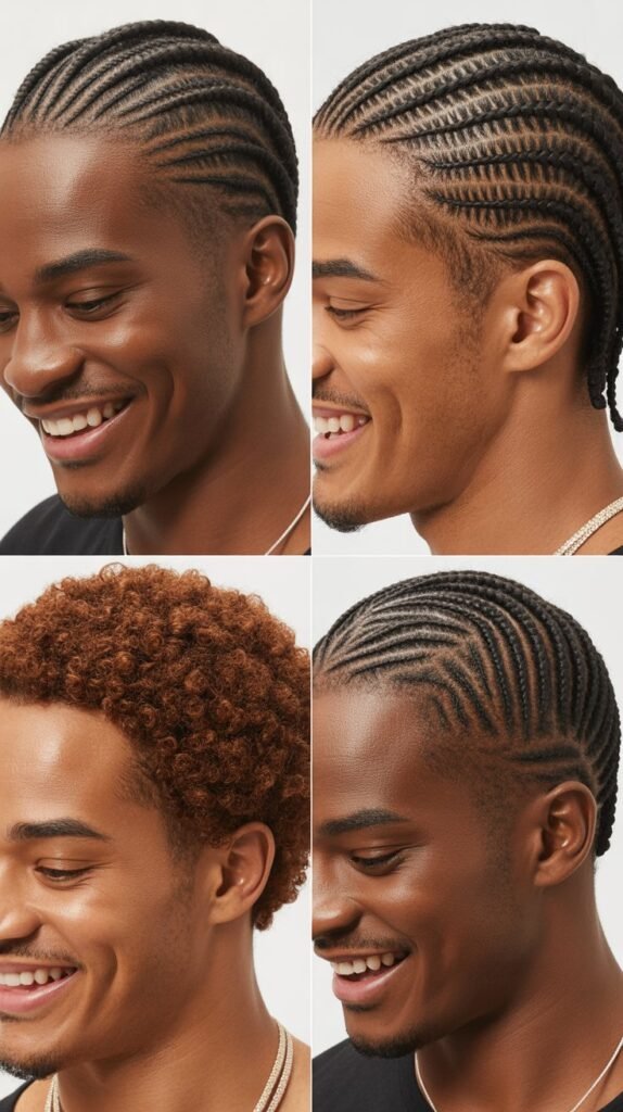 Cornrows with Hair Color