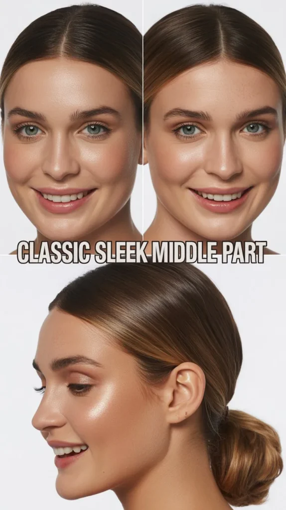 Classic Sleek Middle Part
