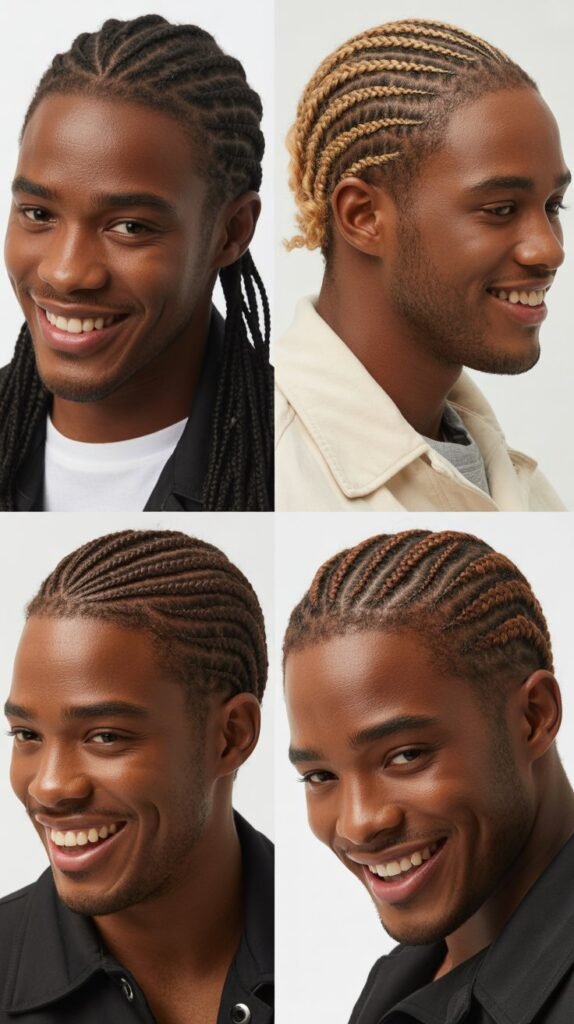 Cornrows with Hair Color