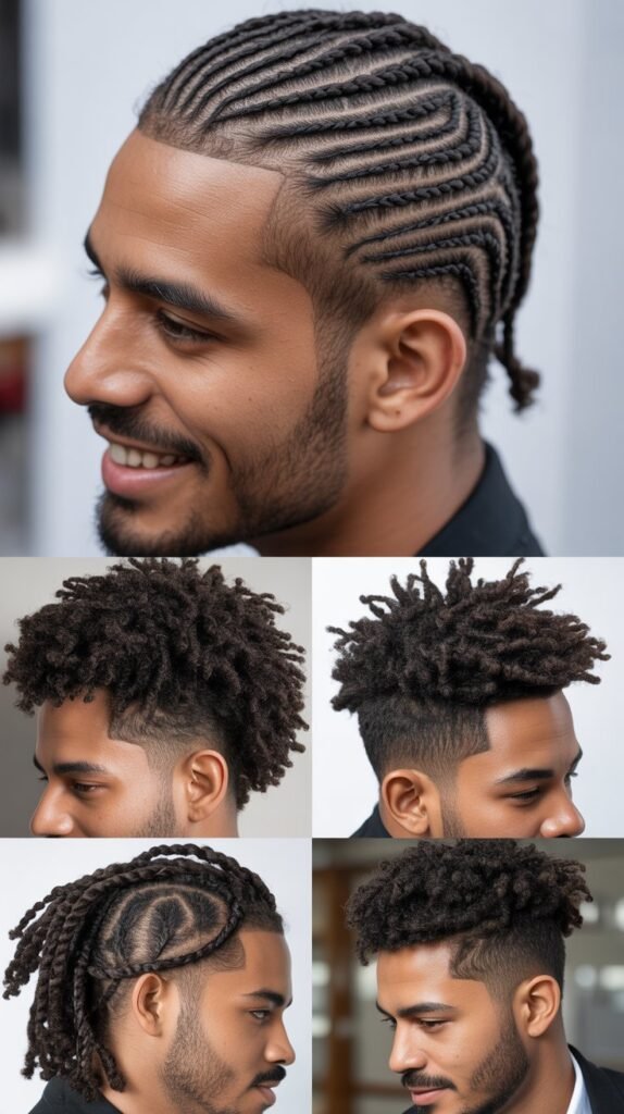 Circular Spiral Cornrow Pattern