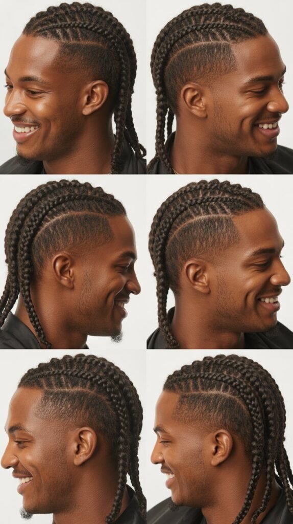 Box Braids To Fade Hybrid