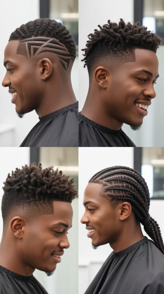 Cornrow Undercut with Design Etching