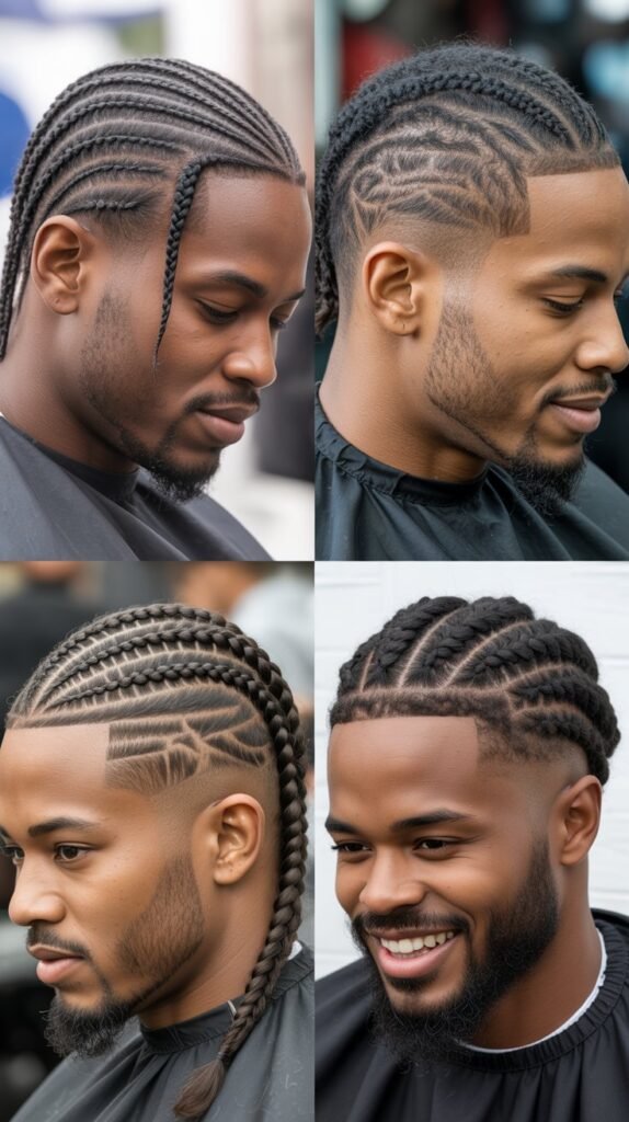 Viking Cornrows With Fade