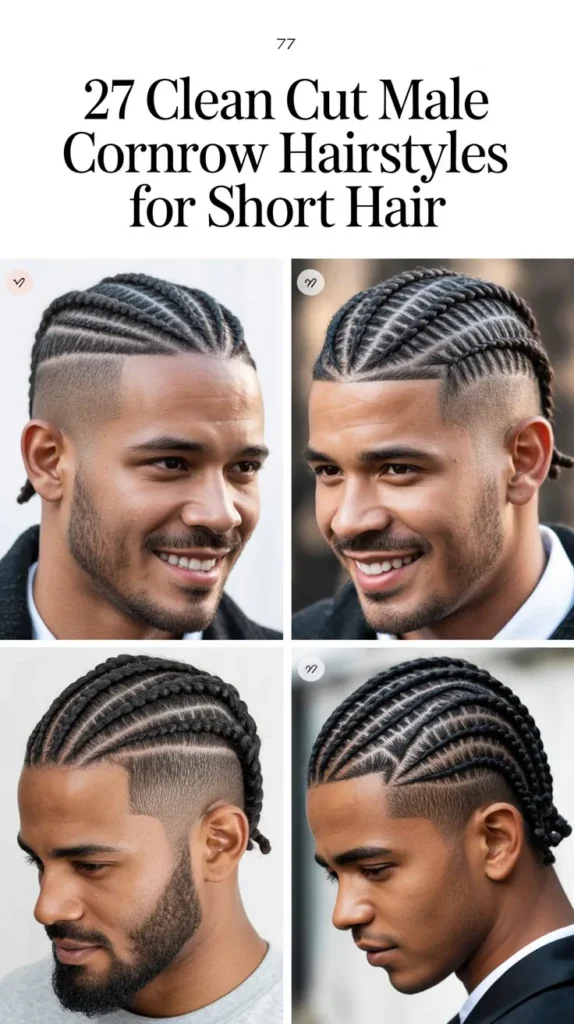 27 Clean Cut Male Cornrow Hairstyles for Short Hair