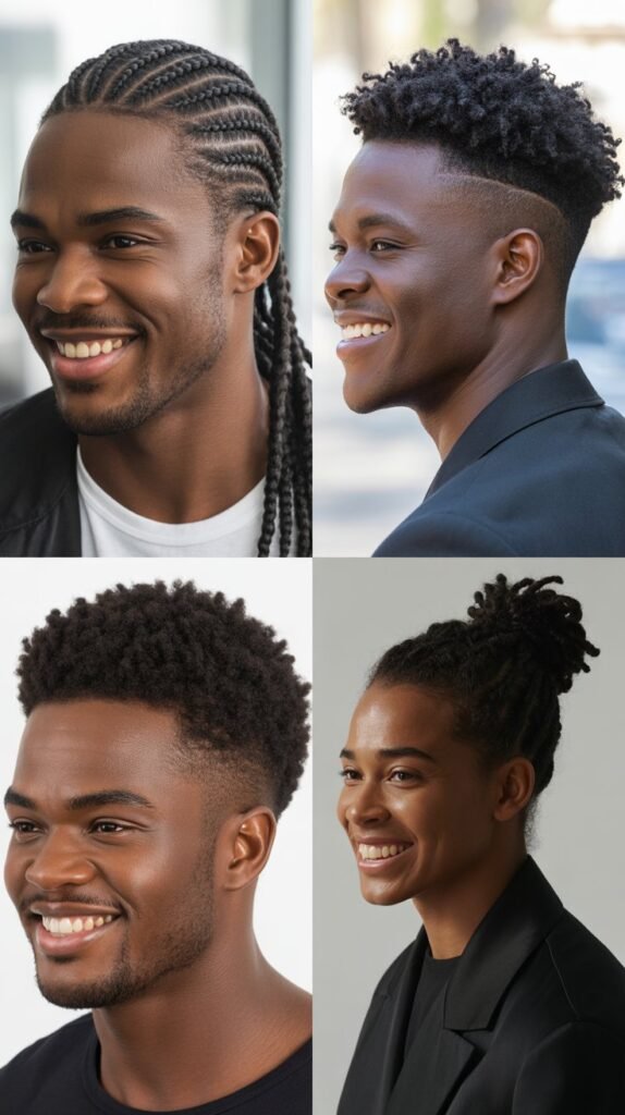 Cornrows with Shaved Sides Design