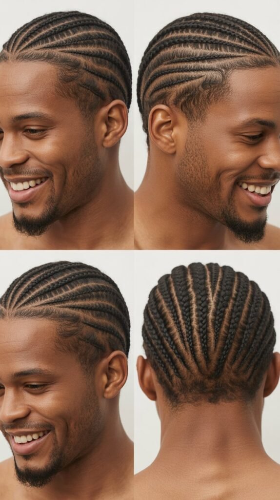Triangular Part Cornrows