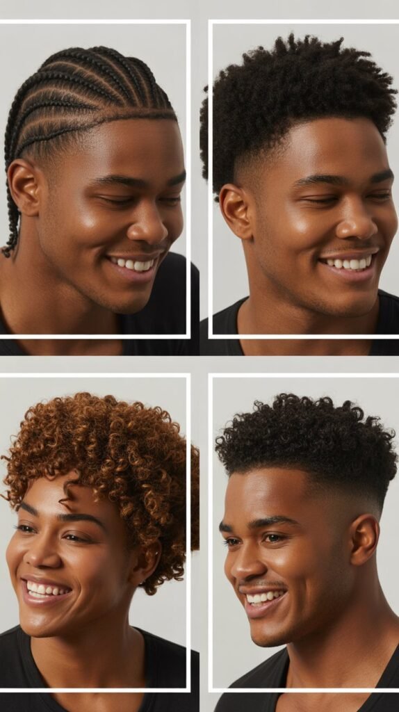 Cornrows with Hard Part Line