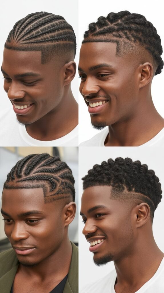 Cornrow Undercut With Hard Part