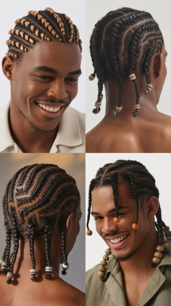 Cornrows with Beads