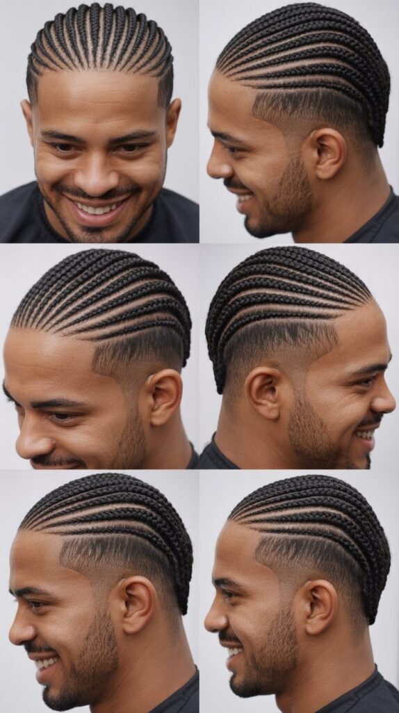 Micro Cornrows With Shadow Fade