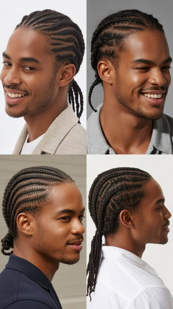 Cornrow Ponytail Combination
