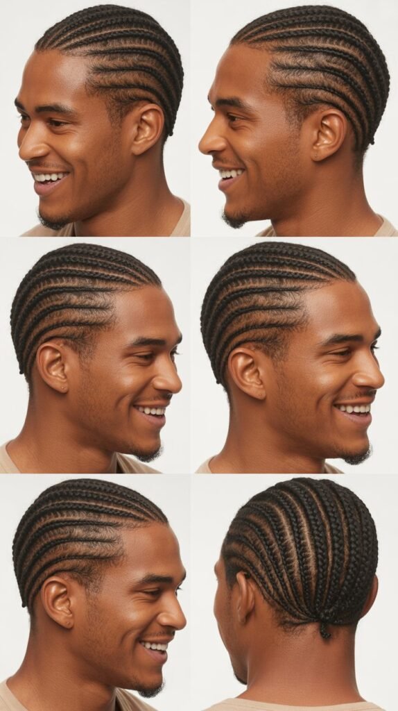  Two-Row Simple Cornrows