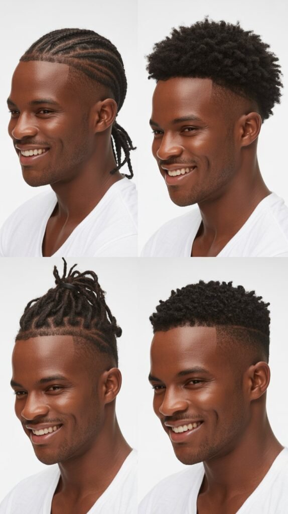Temple Fade with Cornrows