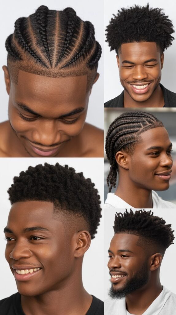 Mohawk-Style Center Cornrows