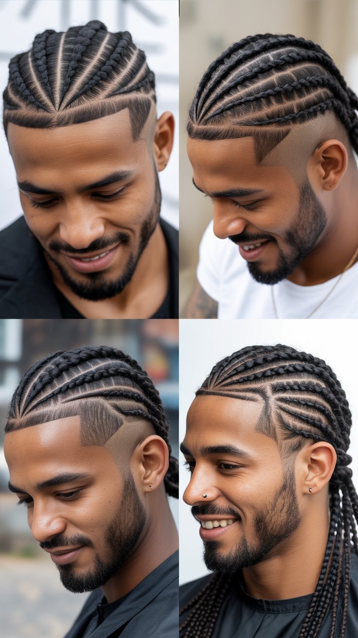37 Fade Focused Male Cornrow Hairstyles With Perfect Blends