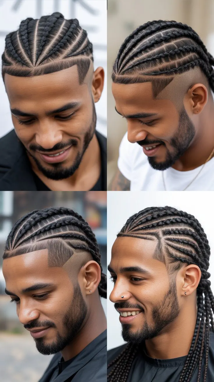 37 Fade Focused Male Cornrow Hairstyles With Perfect Blends