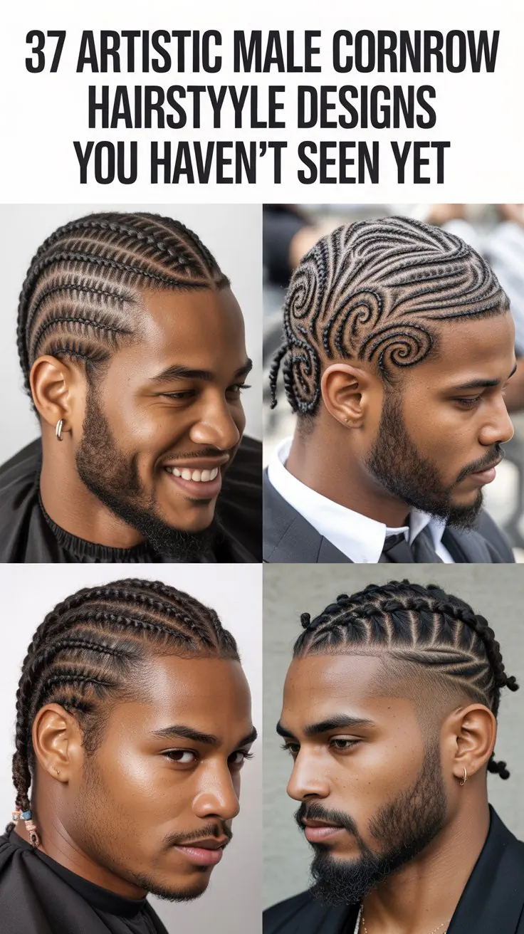 37 Artistic Male Cornrow Hairstyle Designs You Haven't Seen Yet