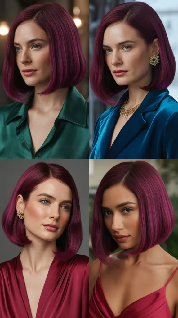 Deep Magenta Short Wig