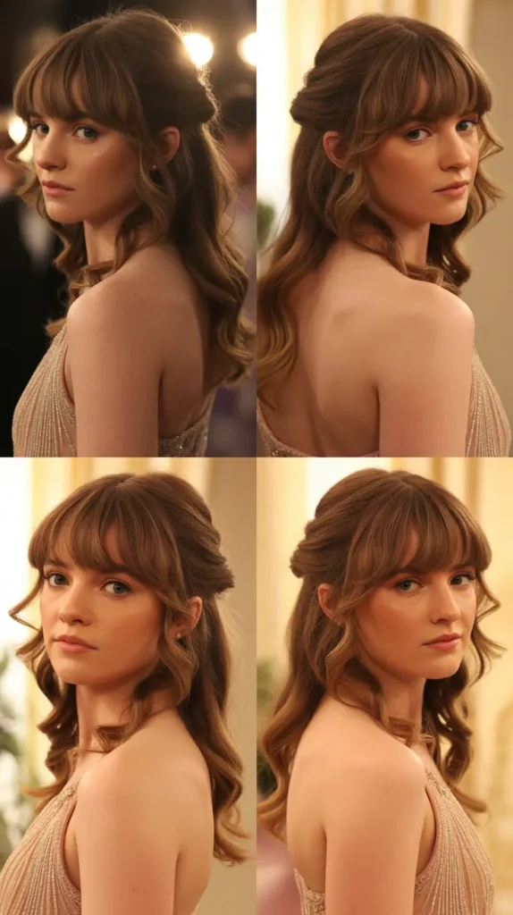 🌟 Curtain Bangs with Loose Waves