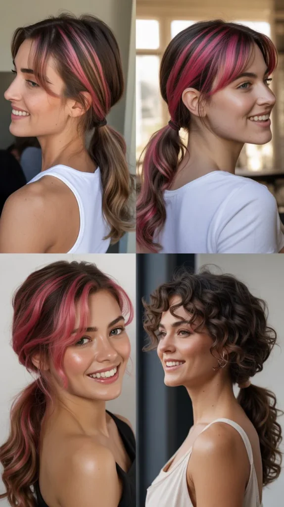 Textured Pony with Pink Highlights