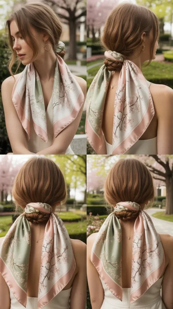 Silk Scarf Updo