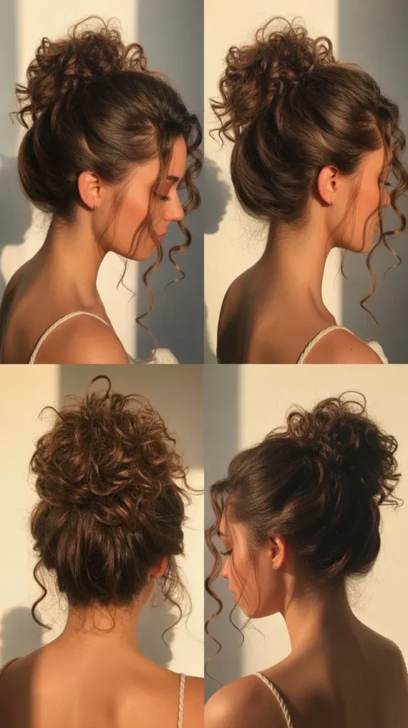 Messy Curly Bun