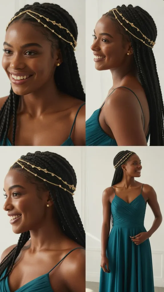 Half-Up Cornrow Crown