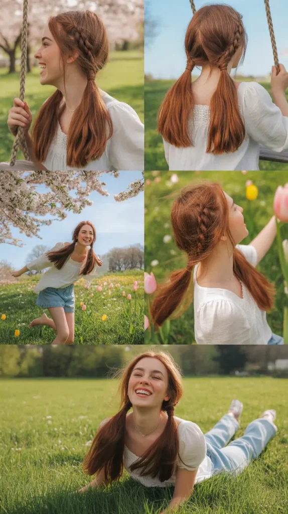 Dutch Braid Pigtails